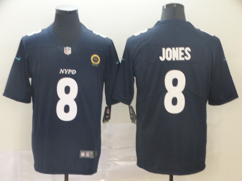 Men's New York Giants Daniel Jones #8 Navy City Edition Jersey